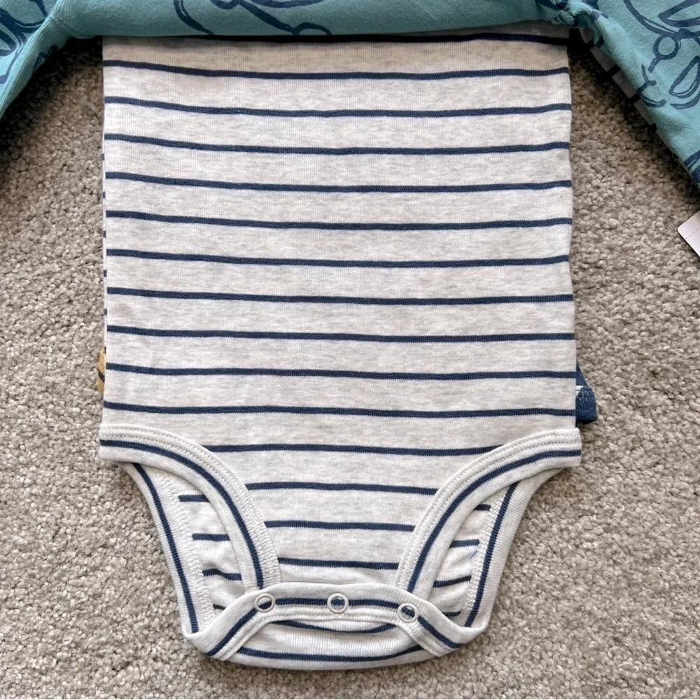 NWT Carter’s baby size 9 months four pc. Long sleeve onesies